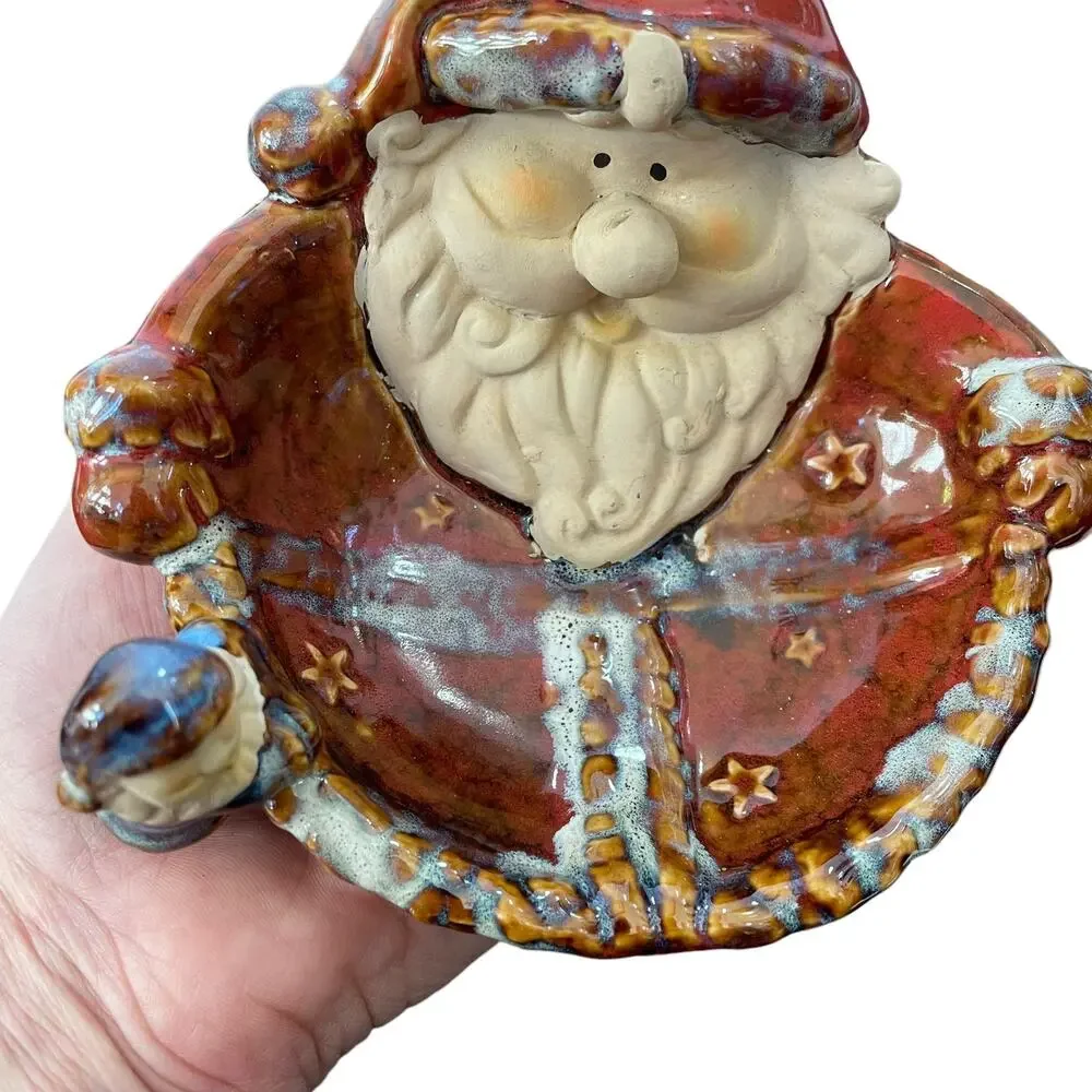 Santa Claus Candy Dish Soap Ceramic Trinket Christmas Holiday Decoration